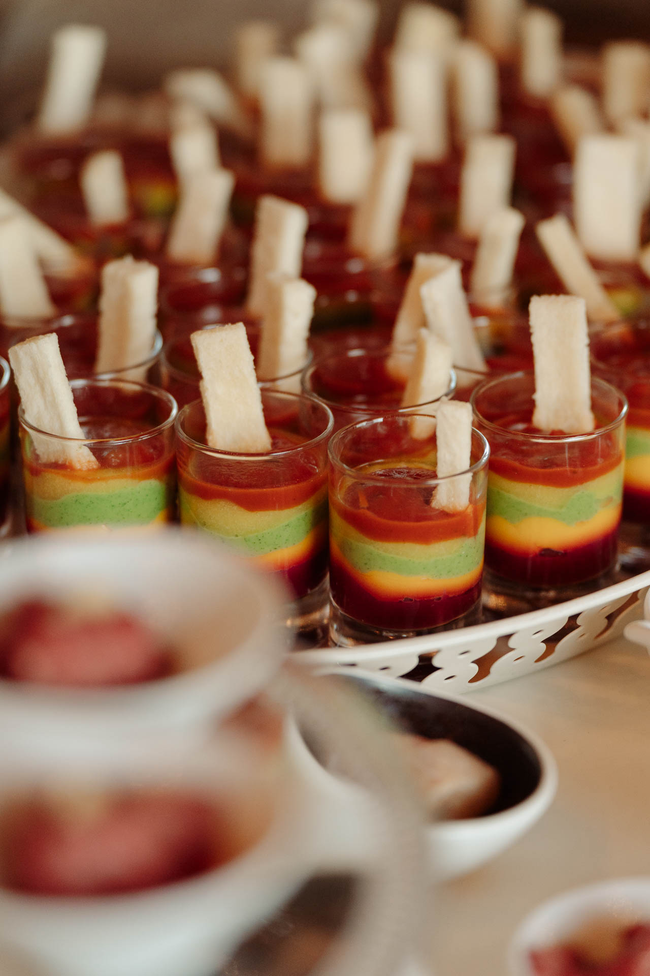 I bicchierini colorati del buffet